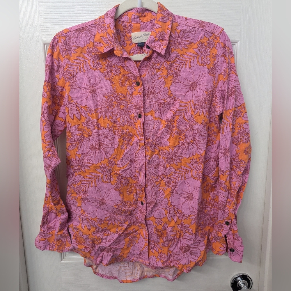 Universal Thread Linen Blend Blouse - Picture 2 of 10
